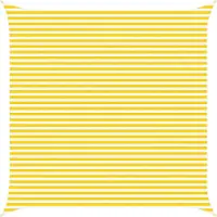 vidaXL Zonneschaduw 5 x 5 m 100% Polyester Oxford Vierkant Geel en Wit