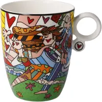 Goebel - Romero Britto | Koffie / Thee Mok Falling | Beker - porselein - 400ml - 2 stuks