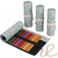 BOTC Pennen Etui- Roletui voor potloden en pennen - Premium Canvas Pennen Etui - Voor 72 Potloden