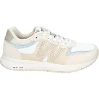 Woden Sneakers laag beige / lichtblauw / grijs