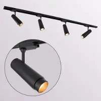 LumenXL 1-fase railsysteem set van 1,5 meter met Jules spots, zwart