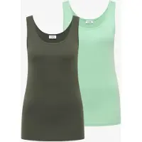 Cecil Dames Basic top met ronde hals in een 2-pack - Multicolour - S