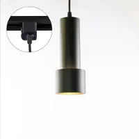LumenXL 1-fase rail tube hanglamp Jim - zwart