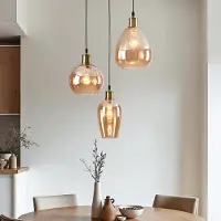 LumenXL Design hanglamp met egaal amber glas - Verona