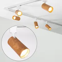 LumenXL Modern 1-fase railsysteem 3 meter met mahonie houtlook - Loek