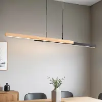 LumenXL Design hanglamp Leia met 3 staps dim - zwart met licht hout