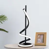 LumenXL Moderne gedraaide tafellamp Caz - zwart