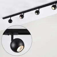 LumenXL Design railsysteem van 1,5 meter 1-fase met Dex spots - plafond rail