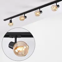 LumenXL Modern 1-fase railsysteem van 1,5 meter met Melle amber spots - plafondlamp