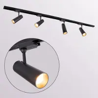 LumenXL 1-fase railsysteem set van 1,5 meter met Juliette spots, zwart