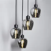 LumenXL 4-lichts hanglamp met smoke glas - Raleigh