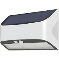 BES LED LED Solar Tuinverlichting met Sensor - Wandlamp op Zonne-energie met Bewegingssensor - Brinton Solara - 6W 600lm - Helder/Koud Wit 6500K - IP54 - Wit