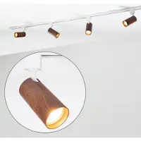 LumenXL Modern 1-fase railsysteem 1,5 meter met walnoot houtlook - Loek