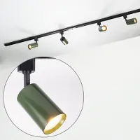 LumenXL 1-fase railsysteem van 1,5 meter Romain zwart met olijfgroen