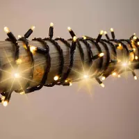 LumenXL Koppelbare kerstverlichting | warm wit met twinkel | vanaf 10 meter met 100 LEDs | rubber