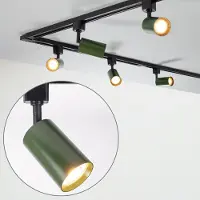 LumenXL 1-fase railsysteem van 3 meter Romain zwart met olijfgroen