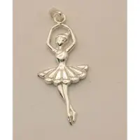 925 Zilveren hanger ballerina die pirouette maakt - sterling zilveren hanger voor balletdanseres - halshanger voor kind of volwassen - prachtige zilveren ballerina kettinghanger