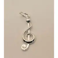 925 Sterling zilveren hanger muzieknoot - muzieknoot hals hangertje van zilver - kettinghanger van een muzieknoot - leuke muziek hangertjes voor aan een ketting - cadeau tip voor muziek liefhebber