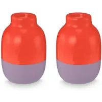 Vtwonen Vaas - Decoratie - Bloemenvaas van Keramiek - Rood - Set van 2 - 7cm