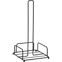 Mondex Modern Kitchen Serie - Keukenrolhouder - Zwart Metalen Ontwerp - 15,5x15,5x31 cm
