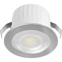 BES LED LED Veranda Spot Verlichting - Brinton Glowix - 3W 260 lm 38D - Natuurlijk Wit 4000K - Inbouw - Rond - Zilver - Ø44mm Buitenmaat - Ø32mm Zaagmaat