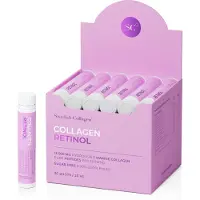 Swedish Collagen Marine Collageen Shots met Retinol - Retinol - Vloeibaar Collageen Supplement - Hyaluronzuur & Vitamine C - Huid, Haar & Nagels - 30 doses