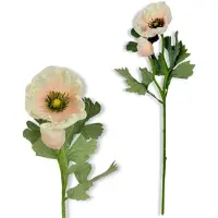Inspiruj Serie - Synthetische Papaver - Beige - 44 cm - Piankowy Bloem