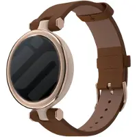 Strap-it Leren bandje - geschikt voor Garmin Lily (bruin)