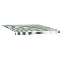vidaXL Vervangingsdoek voor zonnescherm Groen en Wit 380 x 345 cm