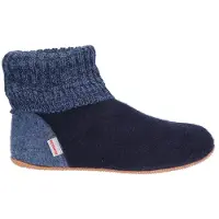 Giesswein Huisschoen navy / blauw gemêleerd