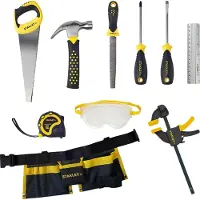 Stanley Jr. Gereedschap - 10 Onderdelen - Geel - Stanley Jr. - OneSize - Gereedschap