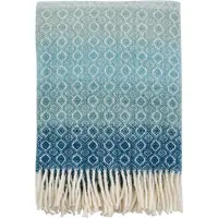 Klippan Yllefabrik Havanna wollen plaid Aqua multi