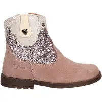 Develab suède enkellaarzen roze/goud Meerkleurig - maat 22 - glitter