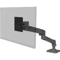 Ergotron Monitorarm LX Pro, voor 1 beeldscherm tot 34″, kantelen/zwenken, in hoogte verstelbaar, tafelbevestiging, VESA, metaal, donkergrijs