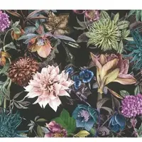 A.S. Création Dream Flowery zwart behang | 381757