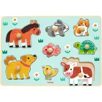Djeco Puzzlespiel - Holz - Dog'n'Co - 8 Teile - - One Size - Puzzlespiele