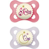 Mam - Original Night Silk 2p Box V - Pink - 0-6m