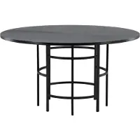 Ebuy24 Copenhagen eetkamertafel Ø140cm zwart.