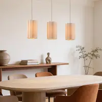 LumenXL 3-lichts hanglamp Orza - beige linnen