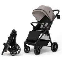 Kinderkraft GRANDE 2 Buggy - Grote wielen - Compact inklapbaar - Beige