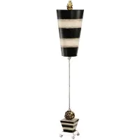 Flambeau LED Tafellamp Peony | 1X E27 Max 60W | Taupe and Black Stripes