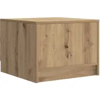 vidaXL Salontafel Artisanaal eiken 49 x 50 x 37 cm Bewerkt hout