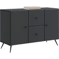 vidaXL Dressoir met lade Zwart 89 x 34,5 x 60 cm Bewerkt hout