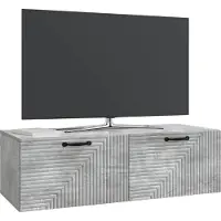 vidaXL Wandmontage TV-kast Betongrijs 98 x 41 x 30 cm Bewerkt hout