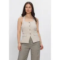 Y.A.S. YAS Dames Blazers Yasmilda Sl Vest - Beige - Maat 36