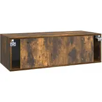 vidaXL Wandmontage TV-kast Gerookt eiken 98 x 41 x 30 cm Bewerkt hout