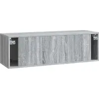vidaXL Wandmontage TV-kast 98 x 31 x 30 cm Grijs Sonoma Bewerkt hout