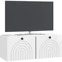vidaXL Wandmontage TV-kast Hoogglans Wit 78,5 x 31 x 30 cm