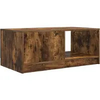 vidaXL Salontafel Gerookt eiken 90 x 50 x 37 cm Bewerkt hout