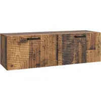 vidaXL Wandmontage TV-kast Oud hout 98 x 31 x 30 cm Bewerkt hout